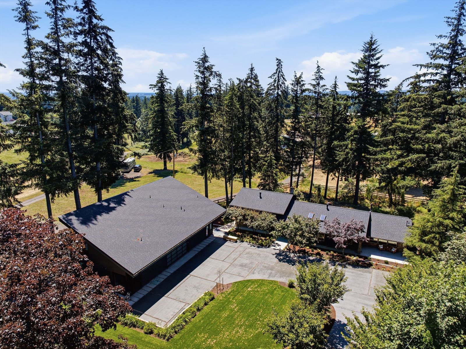 Aerial view of Mountain Road estate