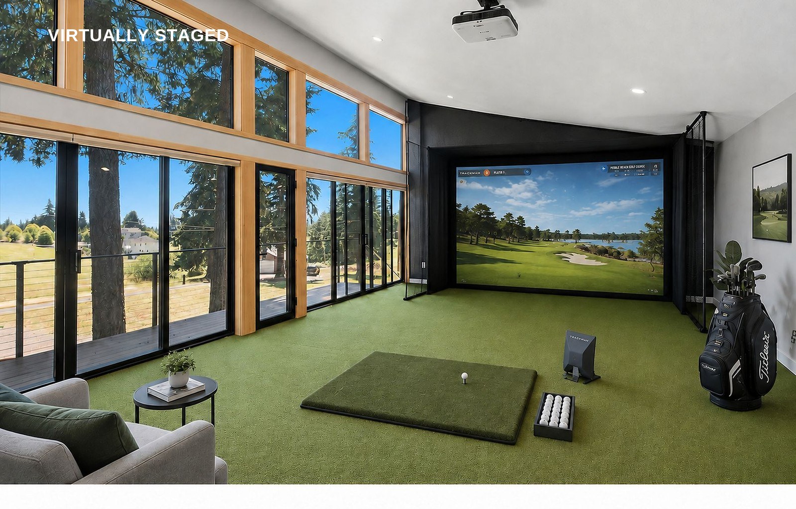 Golf simulator room